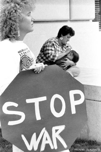 Holly Veterans Protest 1986  Photo by J.A.Rubino