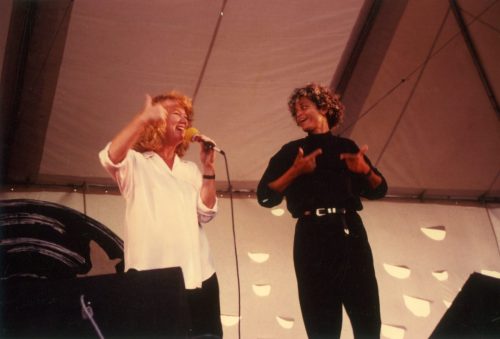 Holly with Dora Lynn Foise, ASL interpreter