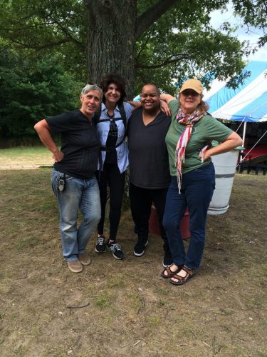 Lisa Vogel, Amy Horowitz, Toshi Reagon, Holly at last Michigan Fest